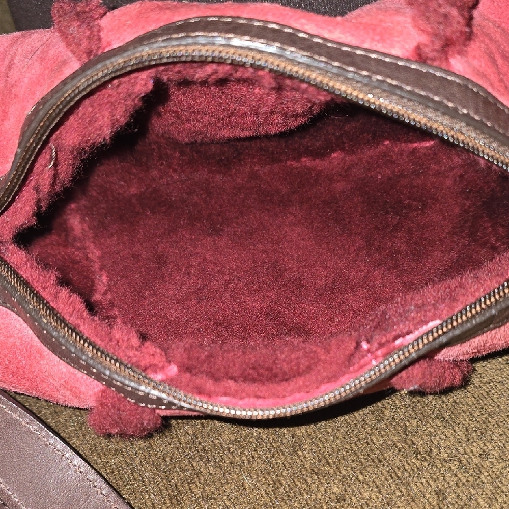 UGG Red/Burgundy and Brown Shoulder Bag - Picture 6 of 7